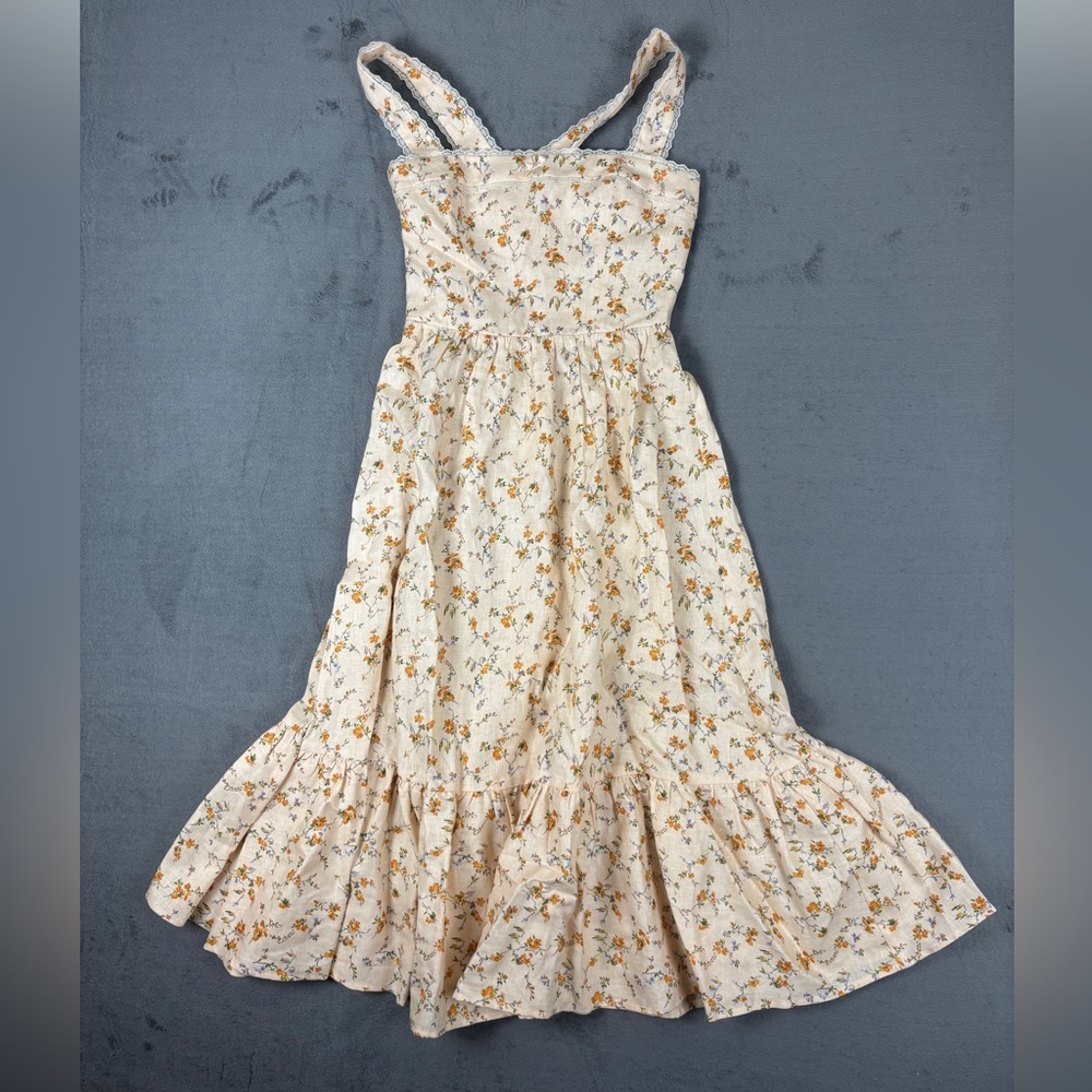 Reformation Cream Maxi Sundress